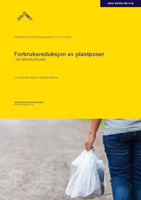 Forside for Forbruksreduksjon av plastposer - en litteraturstudie